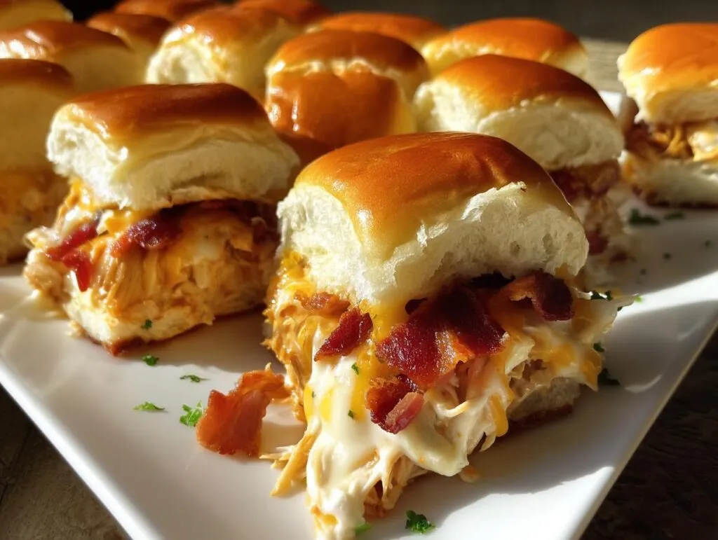 CHICKEN BACON RANCH SLIDERS