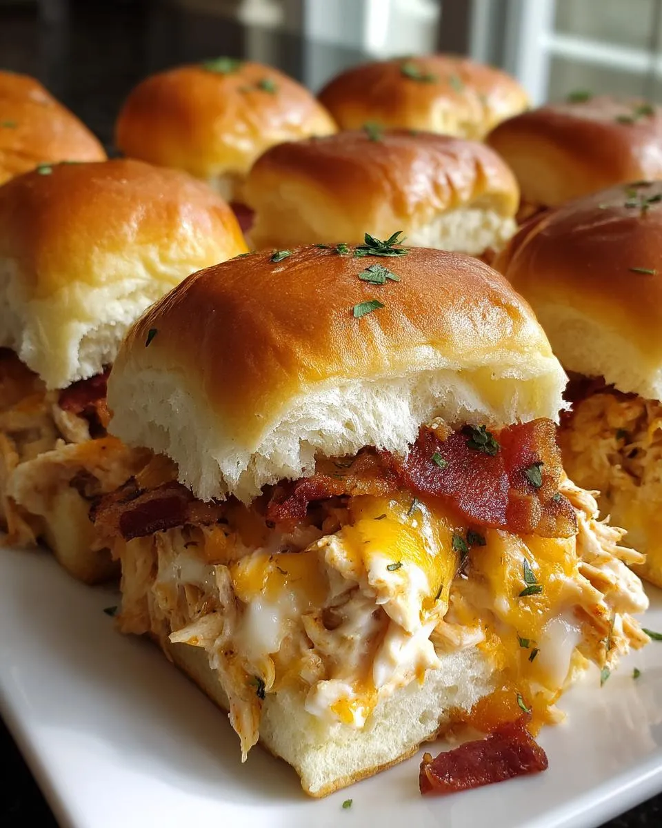 CHICKEN BACON RANCH SLIDERS - detail 2