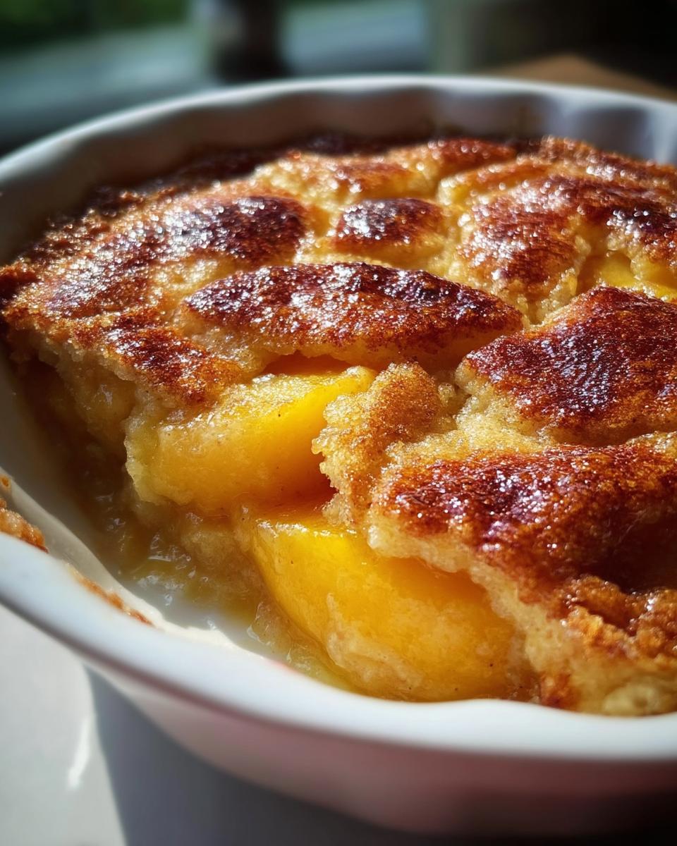 LAZY MAN'S PIE PEACH COBBLER - detail 1