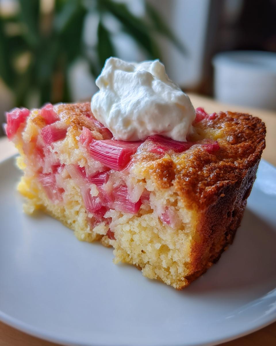 Norwegian Rhubarb Cake - detail 1