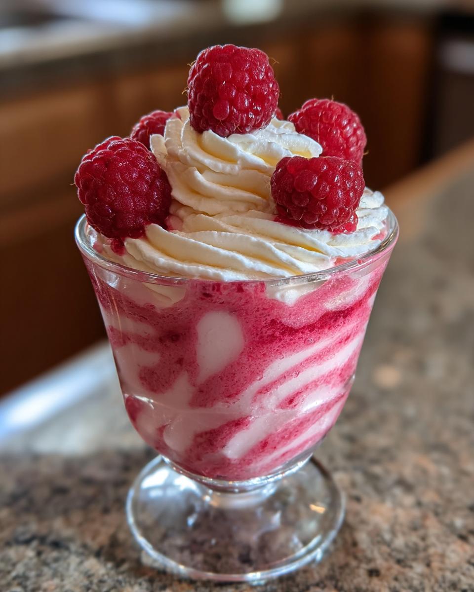 Rhubarb Raspberry Fool - detail 1