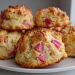 ridiculously easy Rhubarb Vanilla Lemon Scones Recipe