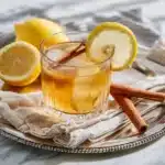apple cider vinegar detox drink in a rustic Asheville kitchen