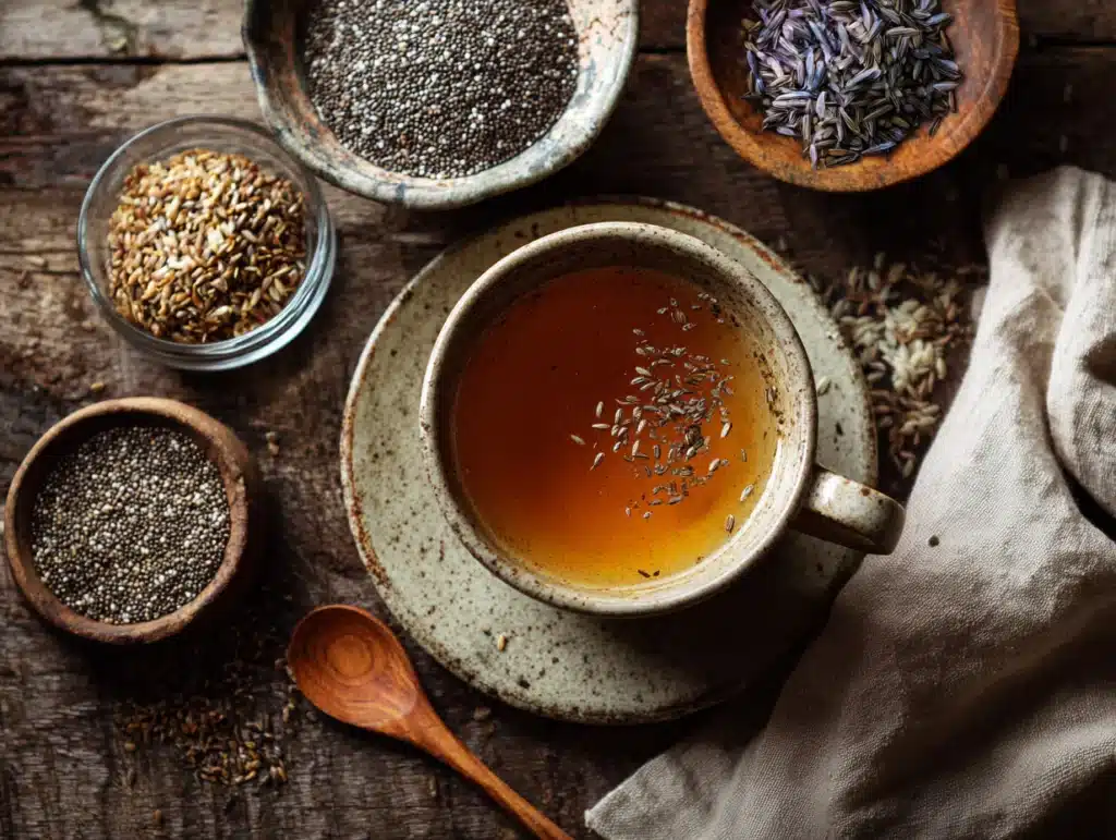 Bariatric seed recipe ingredients on kitchen table