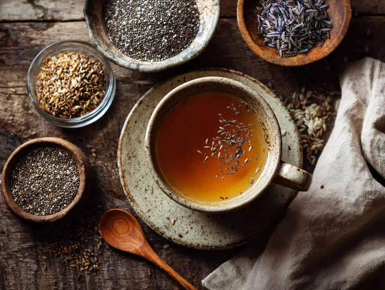 Bariatric seed recipe ingredients on kitchen table