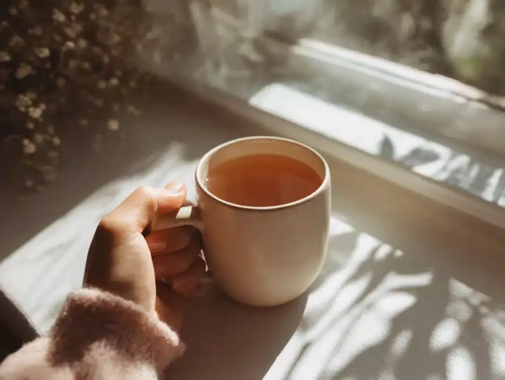 Warm bariatric seed tea ready to drink