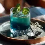 Blue salt trick recipe step with lemon and spirulina