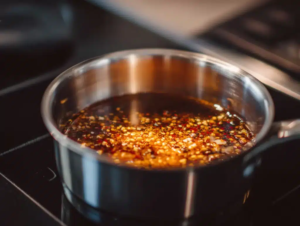 Boiling bariatric seed tea on stove