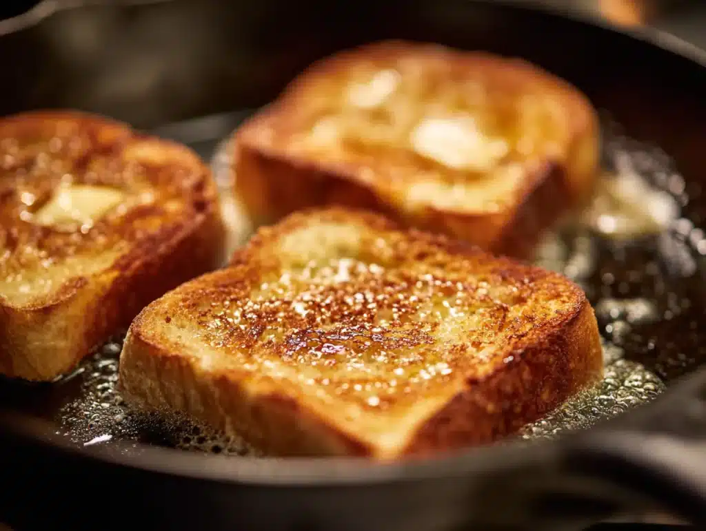 toasting sourdough bread for knob sandwich