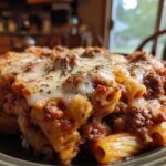 Cheesy Beef Rigatoni Bake