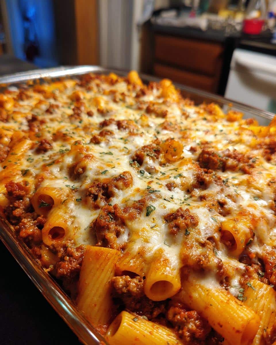 Cheesy Beef Rigatoni Bake - detail 3