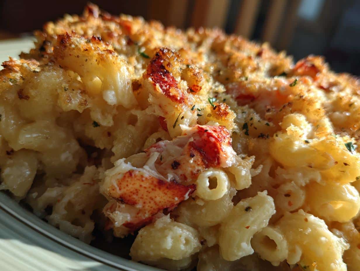 Cheesy Lobster Mac and Cheese Bake