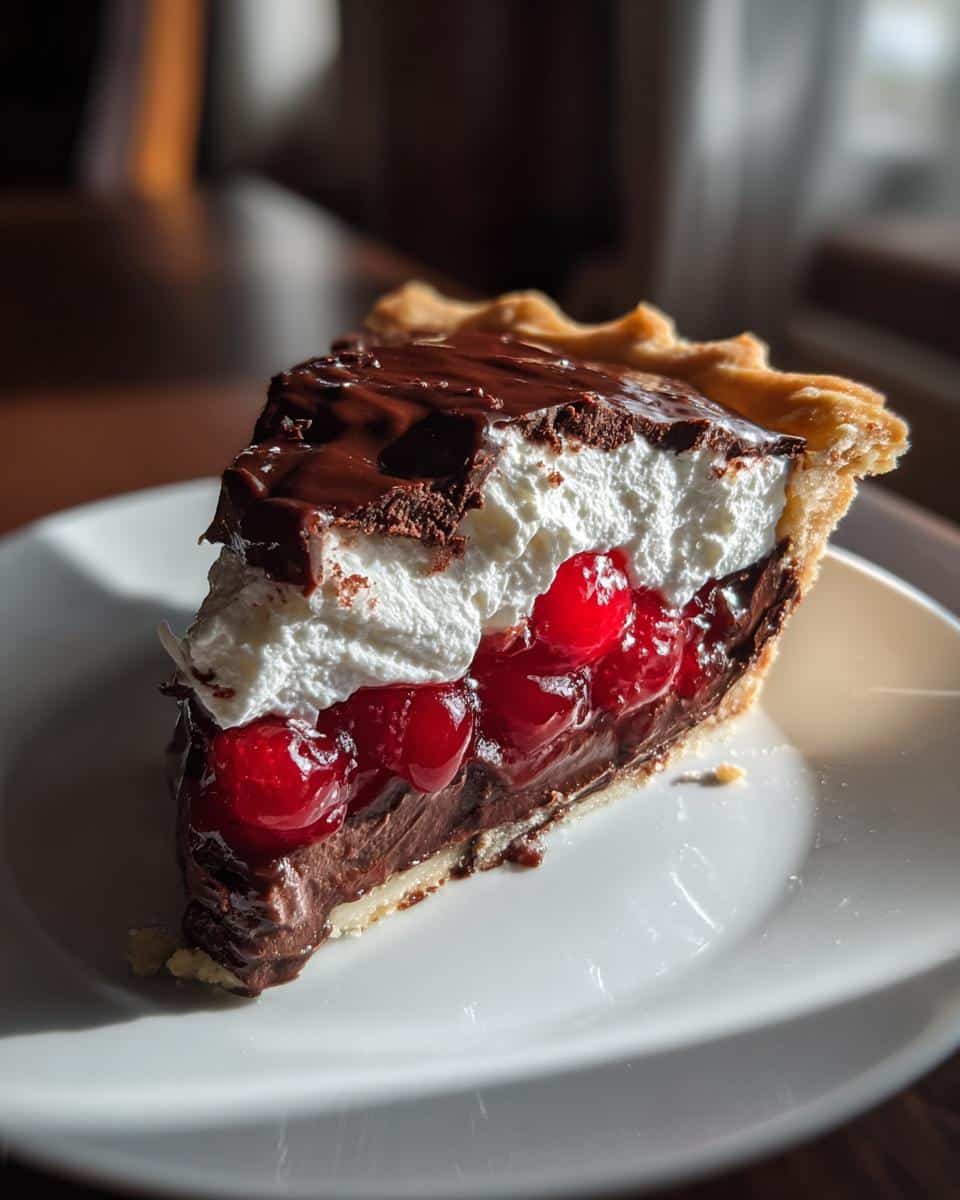 Chocolate Cherry Cream Pie - detail 2