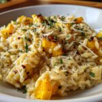 Creamy One Pot Delicata Squash Orzo