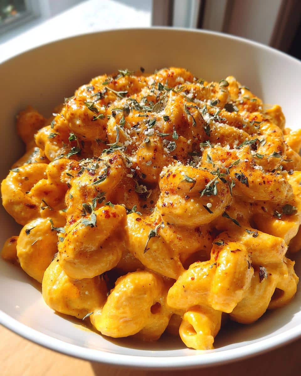 Creamy Vegan Pumpkin Mac and Cheese - detail 1