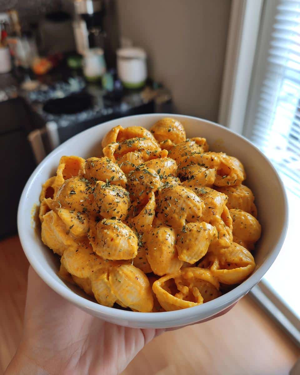 Creamy Vegan Pumpkin Mac and Cheese - detail 2