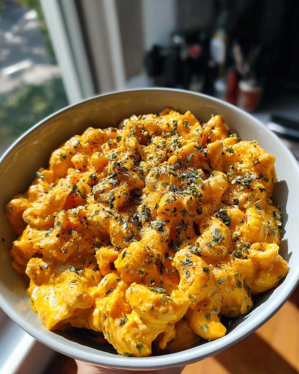Creamy Vegan Pumpkin Mac and Cheese - detail 3