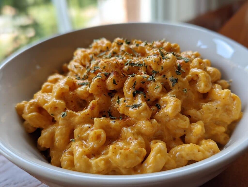Creamy Vegan Pumpkin Mac and Cheese