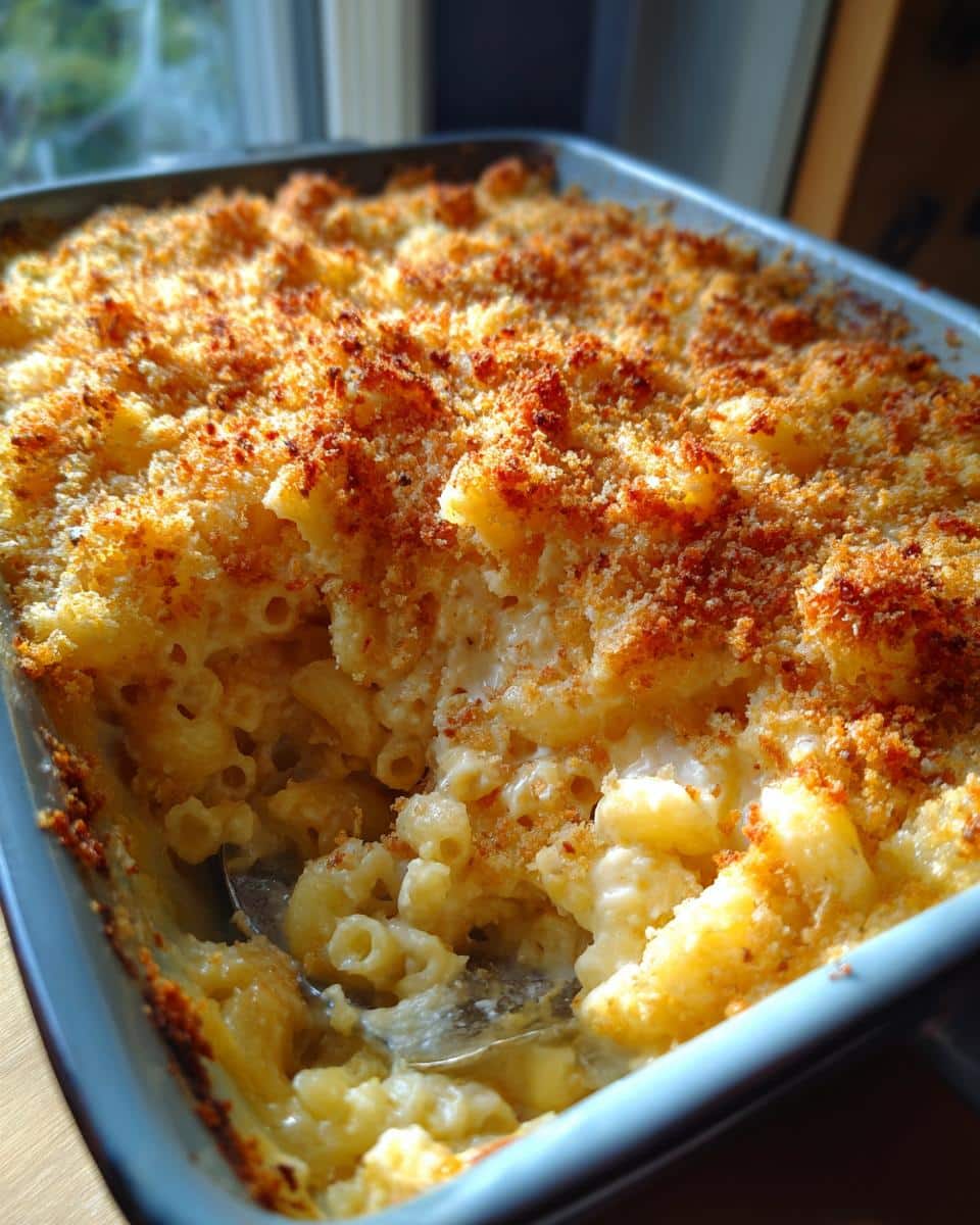 Easy Baked Mac and Cheese with Breadcrumb Topping - detail 2