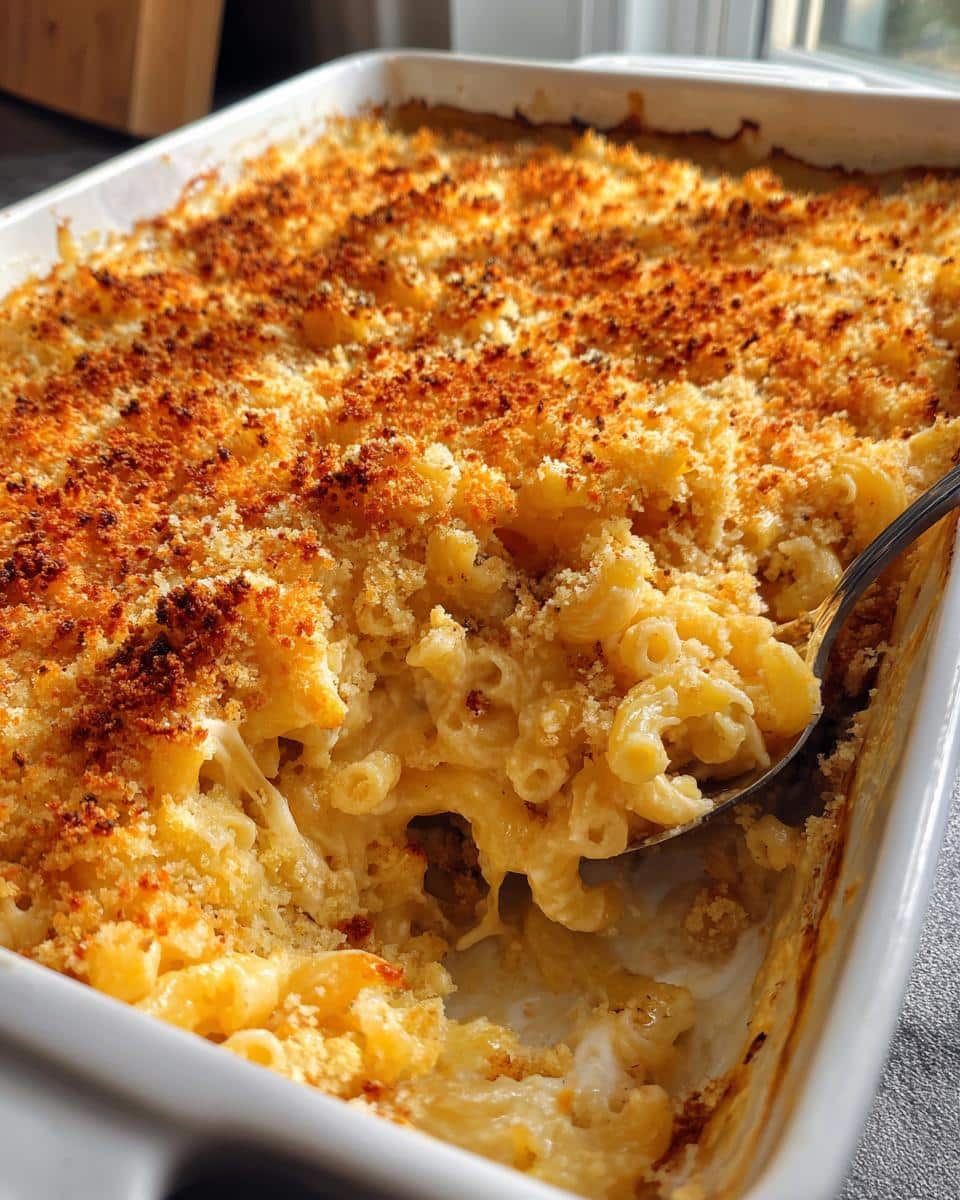 Easy Baked Mac and Cheese with Breadcrumb Topping - detail 3