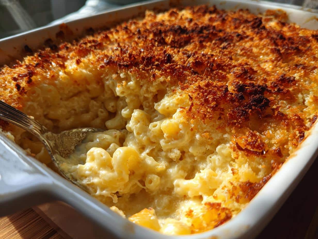 Easy Baked Mac and Cheese with Breadcrumb Topping