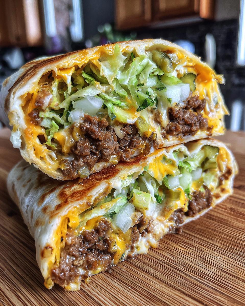 Homemade Big Mac Wraps With Special Sauce - detail 1