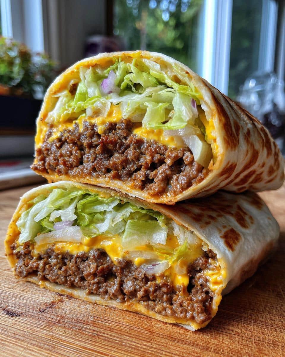 Homemade Big Mac Wraps With Special Sauce - detail 2