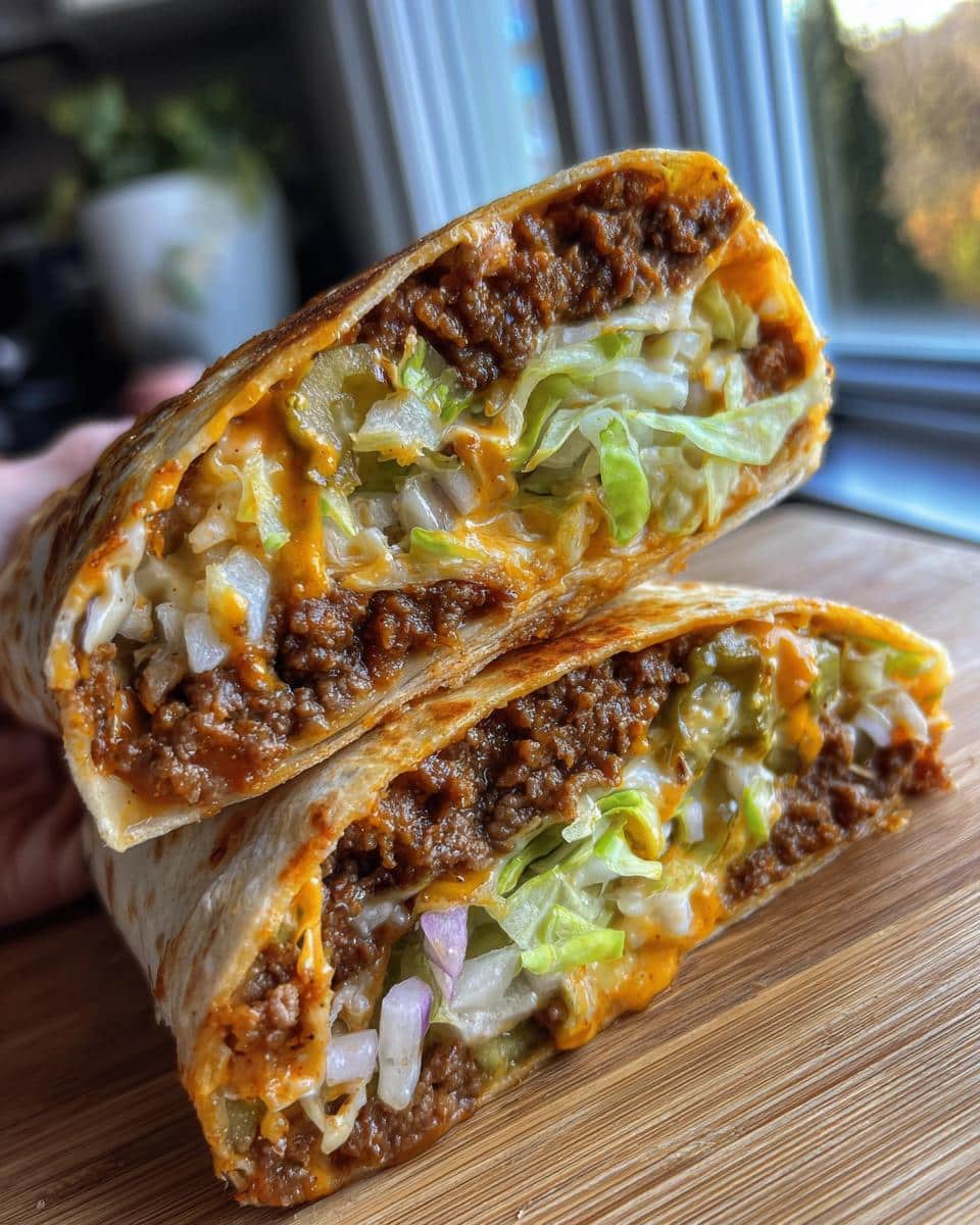 Homemade Big Mac Wraps With Special Sauce - detail 4