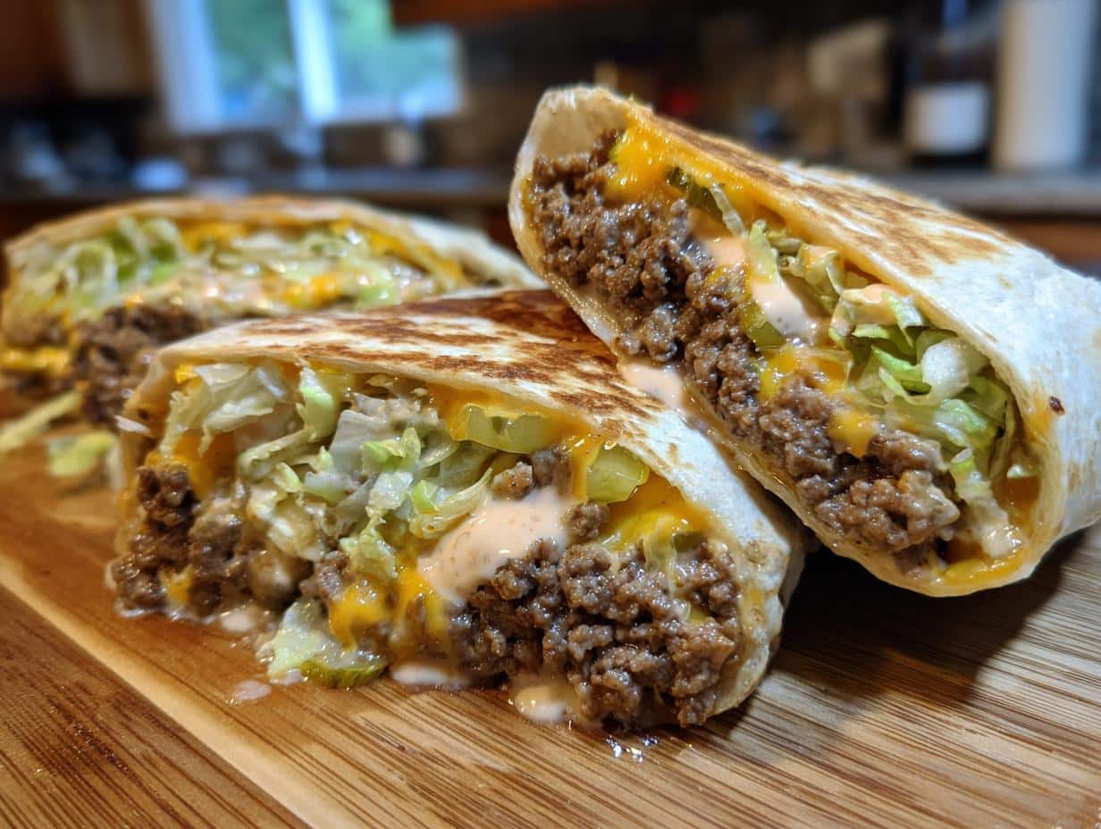 Homemade Big Mac Wraps With Special Sauce