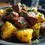 Irresistible Garlic Butter Steak Bites & Potatoes