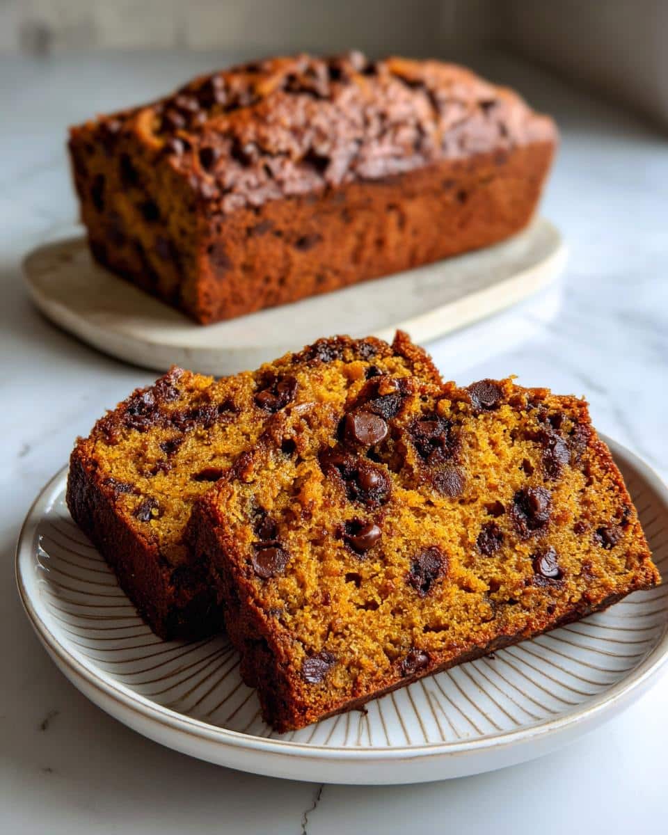 Moist Chocolate Chip Pumpkin Bread - detail 2