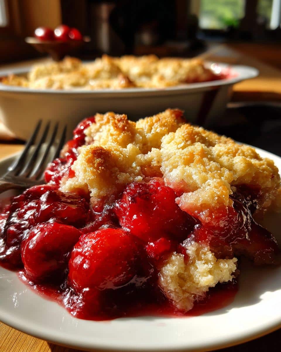 Old-Fashioned Cherry Cobbler - detail 3