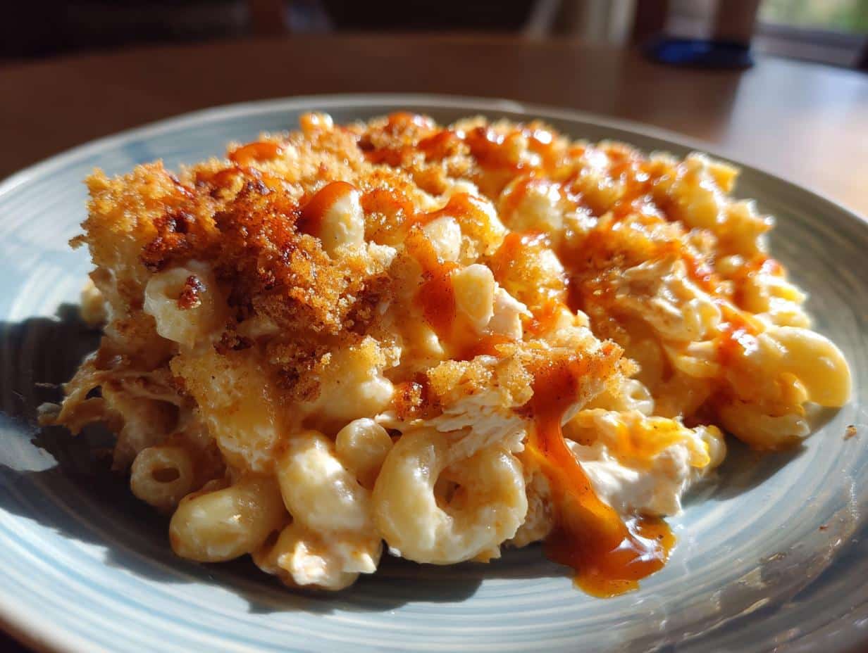 One-Pan Baked Buffalo Chicken Mac and Cheese