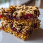 Pumpkin Cranberry Oat Bars
