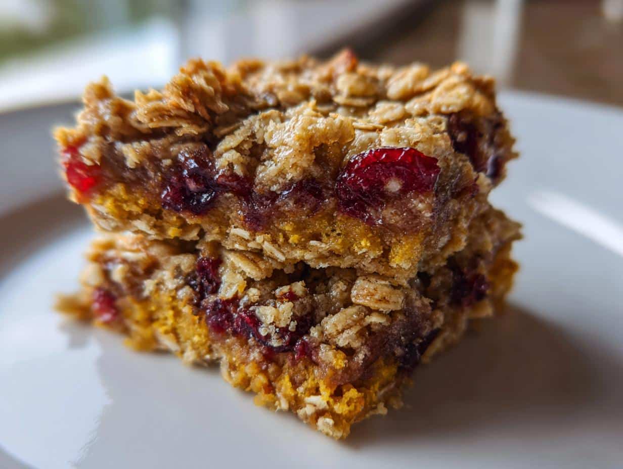 Pumpkin Cranberry Oat Bars