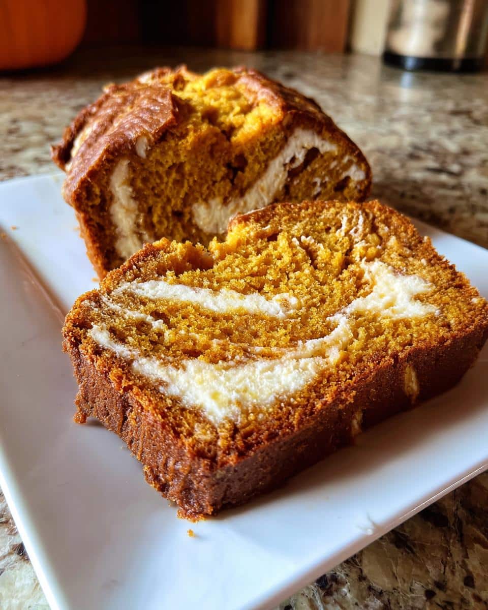Pumpkin Cream Cheese Swirl Bread - detail 1