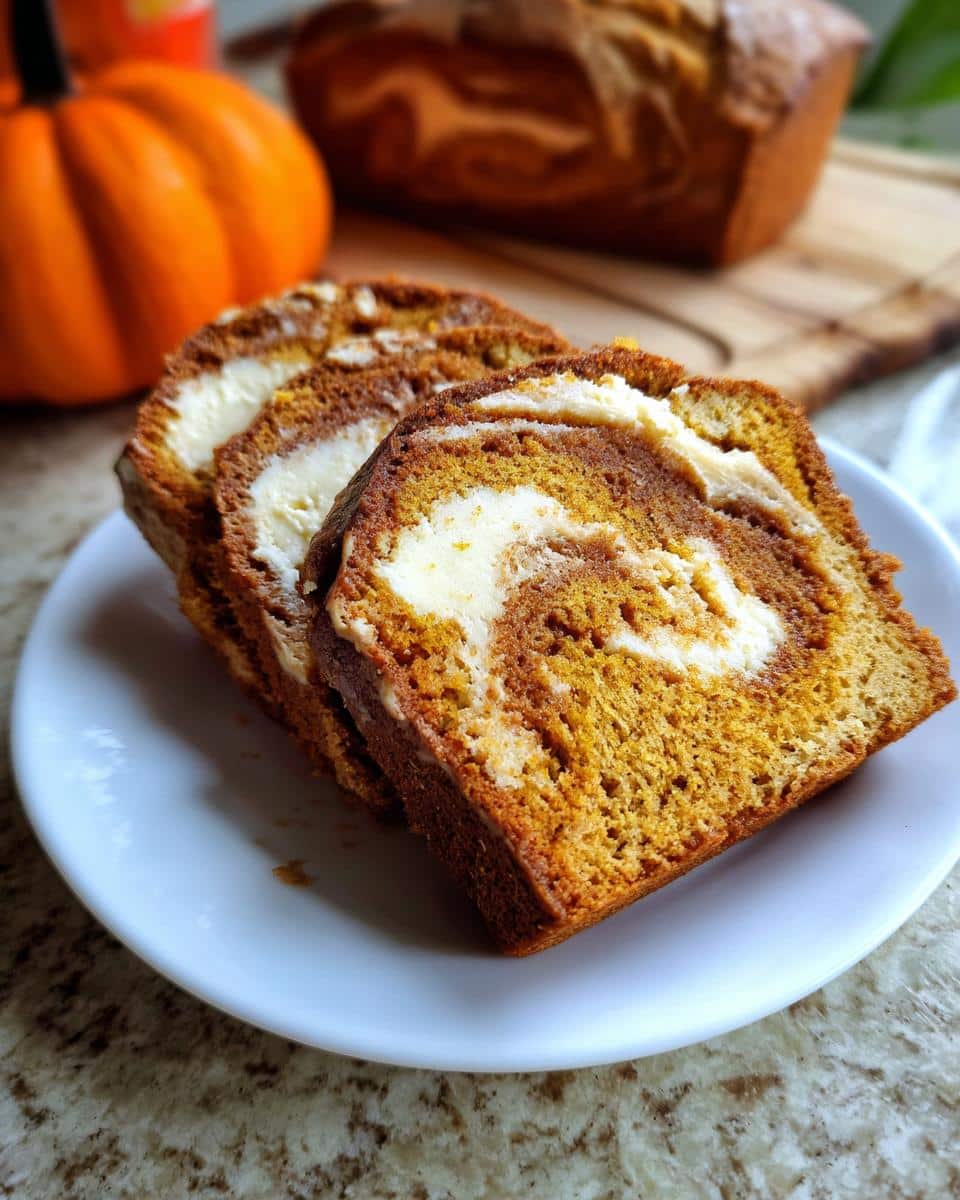 Pumpkin Cream Cheese Swirl Bread - detail 2