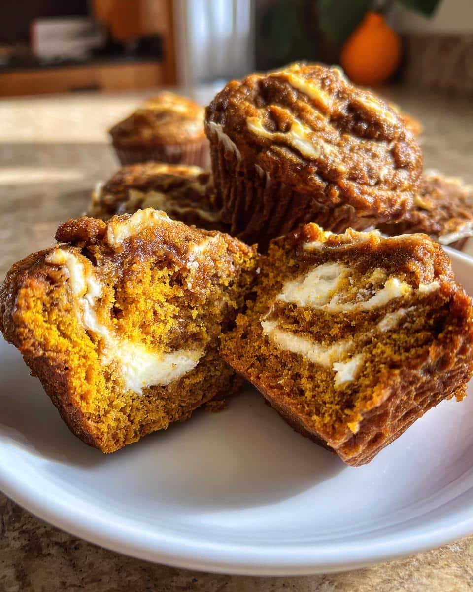Pumpkin Cream Cheese Swirl Muffins - detail 2