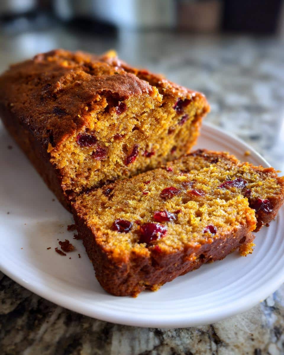 Pumpkin cranberry bread - detail 2