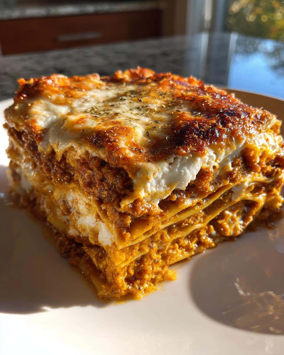 Pumpkin lasagna - detail 1