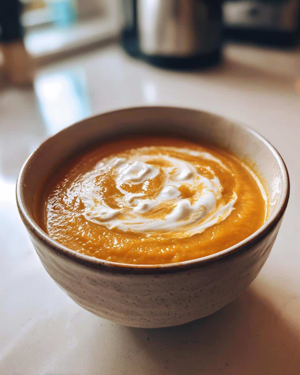 Pumpkin soup with canned pumpkin - detail 2