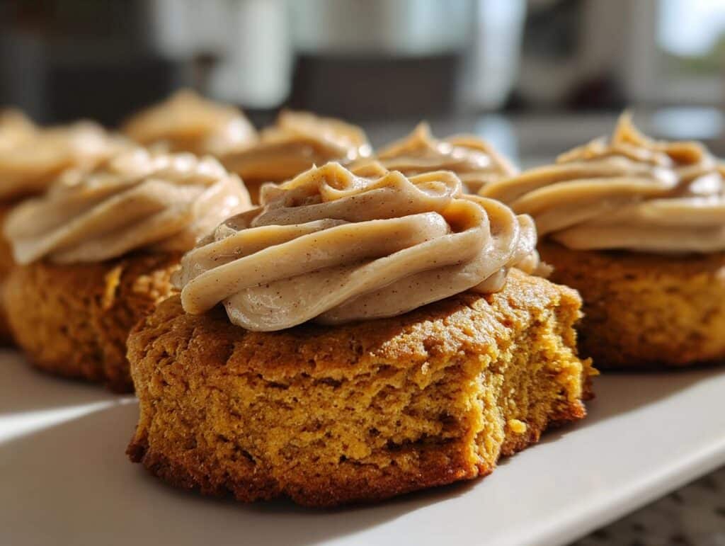 Soft Pumpkin Cookies with Cinnamon Frosting
