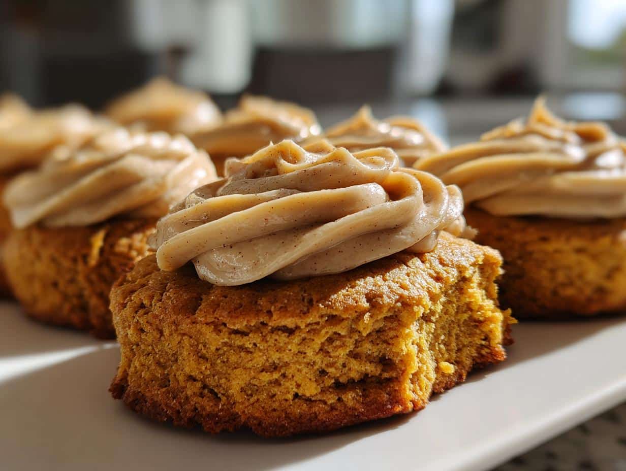 Soft Pumpkin Cookies with Cinnamon Frosting