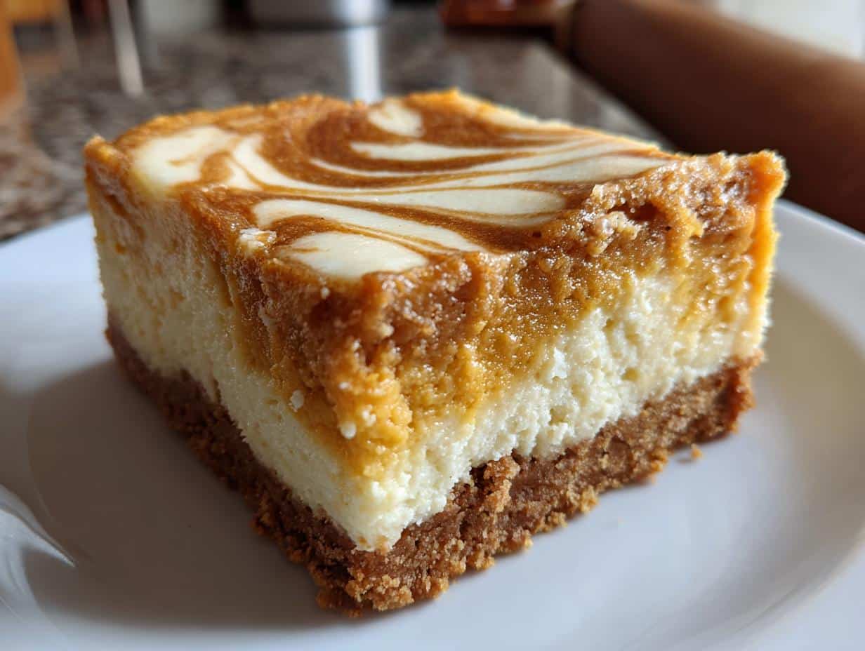 Soft and Fluffy Pumpkin Cheesecake Bars