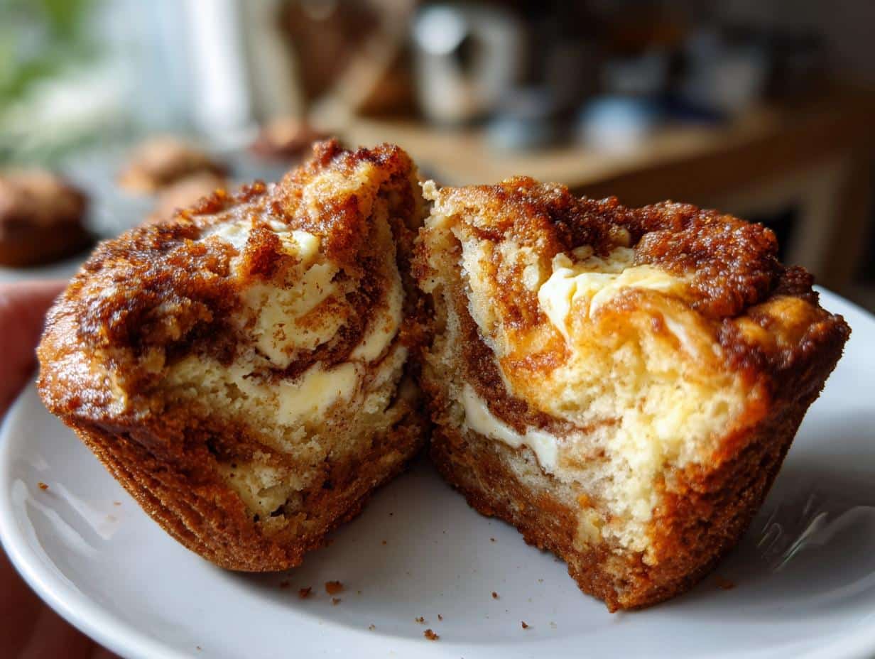 Spiced Apple Cheesecake Muffins