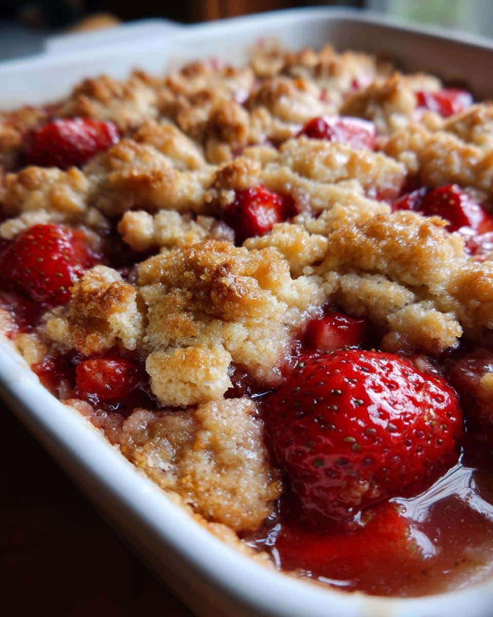 Strawberry Cobbler with Sweet Biscuit Crust - detail 1