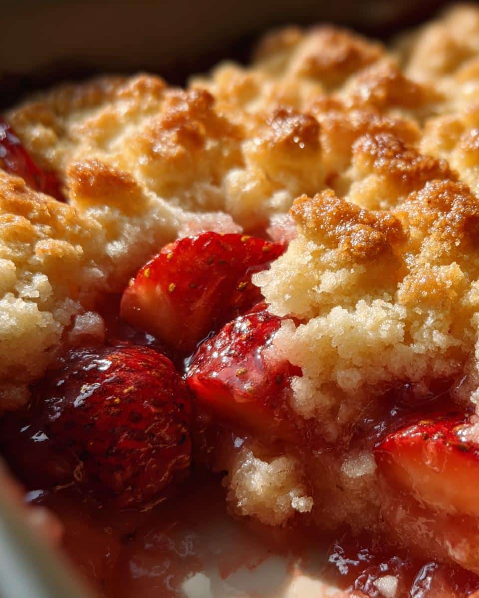 Strawberry Cobbler with Sweet Biscuit Crust - detail 2