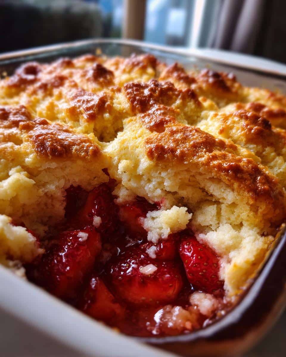 Strawberry Cobbler with Sweet Biscuit Crust - detail 4