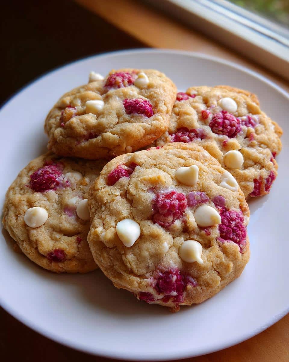 White Chocolate Raspberry Cookies - detail 2