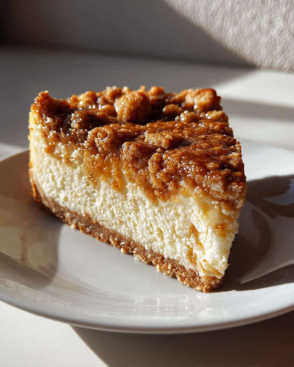 apple crisp cheesecake - detail 3